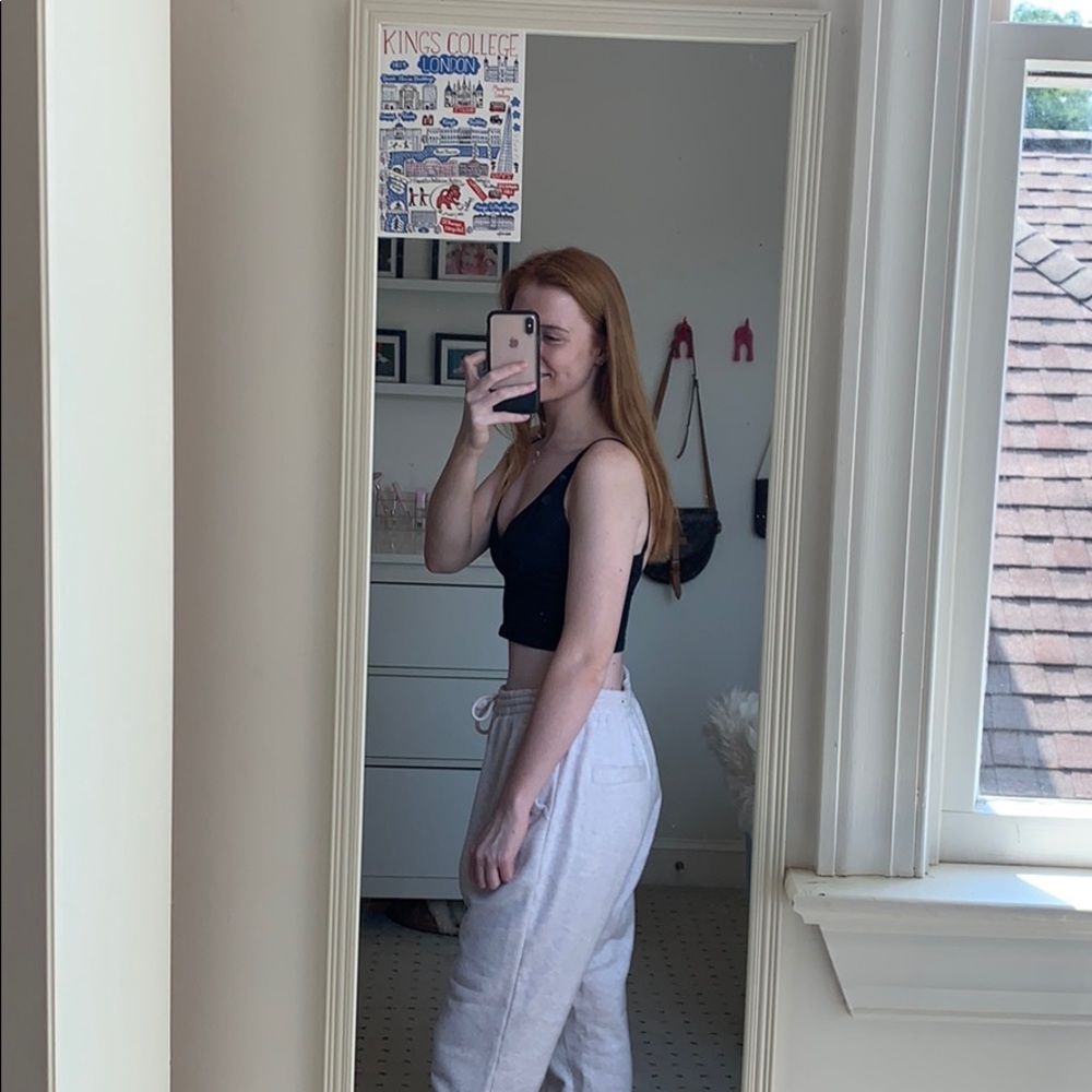 Light pink Adidas jogger sweatpants